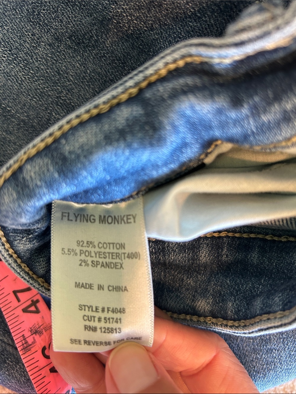 💙Flying monkey Women's Distressed Flared Jeans - Blue - Picture 4 of 11